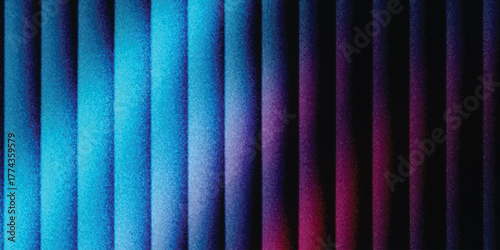 Ribbed glass background with abstract waves and glossy gradient texture. decorative patterns. abstract grainy background, noise texture poster header banner cover