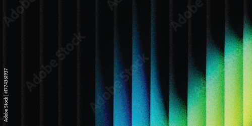 Ribbed glass background with abstract waves and glossy gradient texture. decorative patterns. abstract grainy background, noise texture poster header banner cover