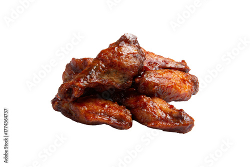 Fried wings. Transparent.