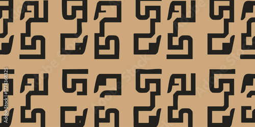 Abstract pattern design A rhythmic arrangement of geometric shapes in a repeating tile pattern suitable for various applications