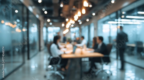 Wallpaper Mural Team collaborating in a modern office space during a business meeting with bright lighting and flexible work environment Torontodigital.ca