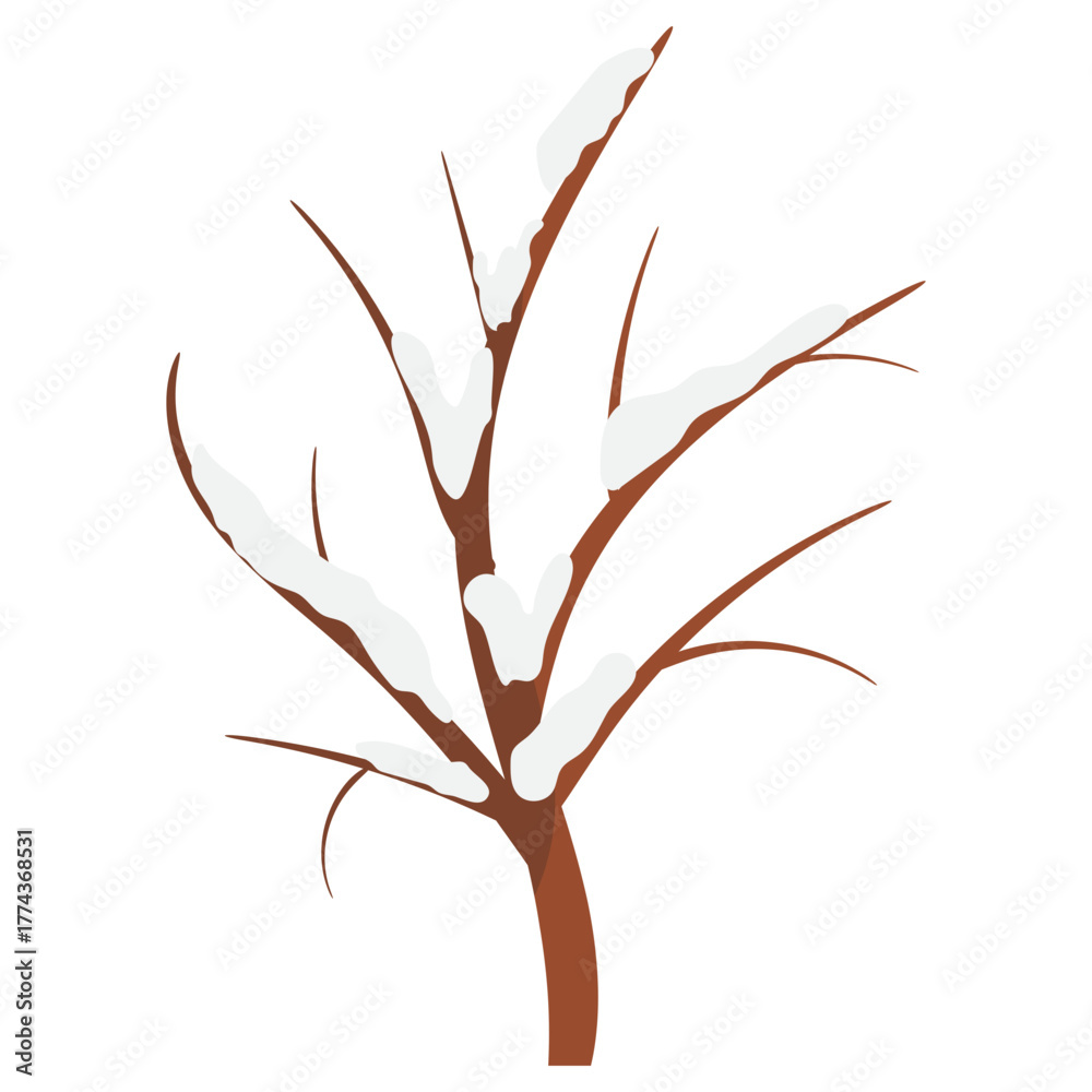 Obraz premium Winter Tree Illustration