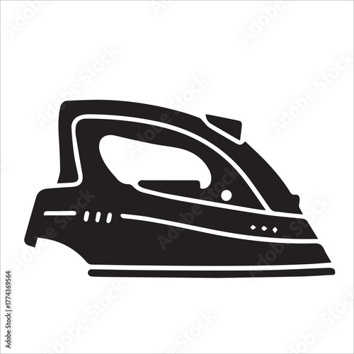 iron isolated on white background silhouette