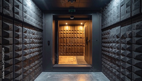 Soundproof Room with Wooden Door.