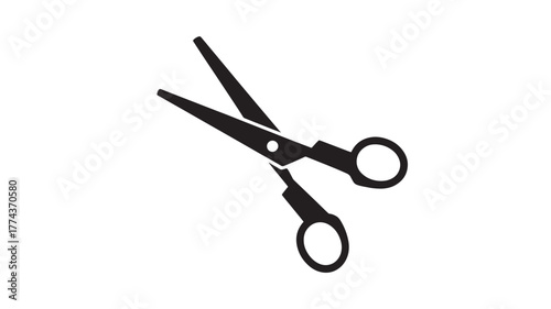 Scissors icon simple flat illustration isolated on white background for graphic and web design