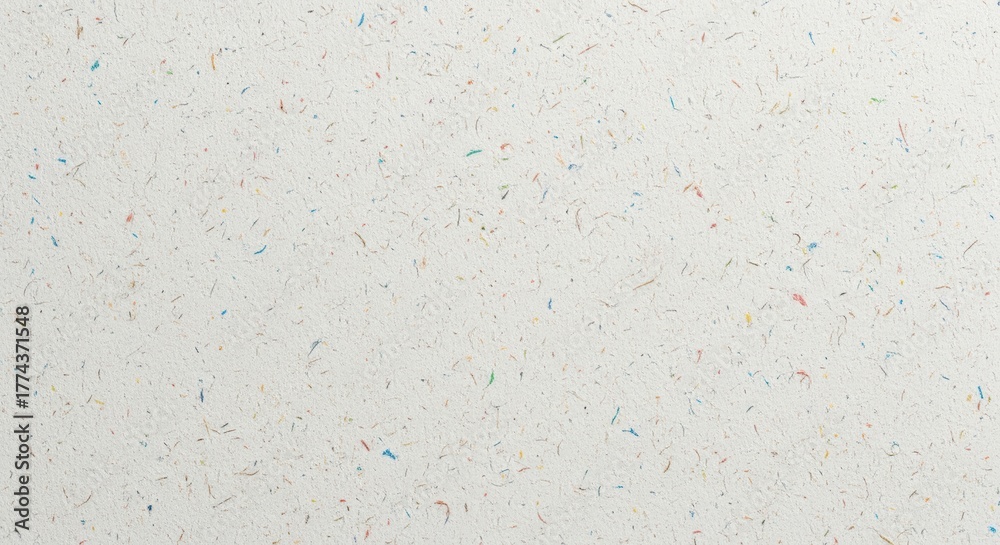 Naklejka premium Close-up view of a speckled white surface, showcasing a textured background with tiny colorful flecks.
