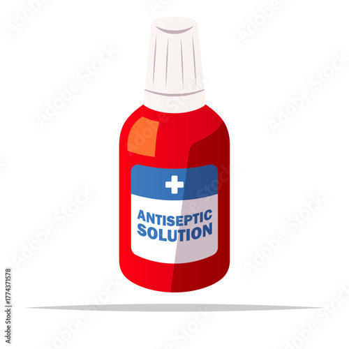 Antiseptic solution vector isolated illustration