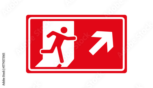 Emergency Exit office leave icon royalty free vector graphic