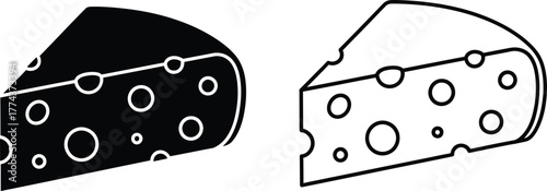 Cheese slice icon dairy food and healthy nourishment vector illustration 