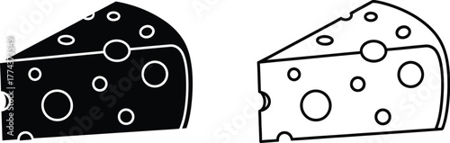 Cheese slice icon dairy food and healthy nourishment vector illustration 