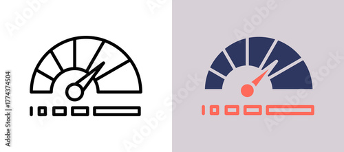 Speedometer whitegrey icon