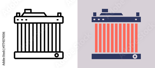 Radiator whitegrey icon