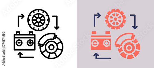 Car Element whitegrey icon