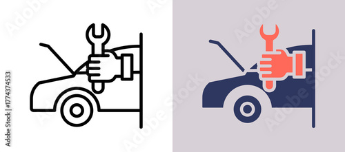 Car Maintenance whitegrey icon