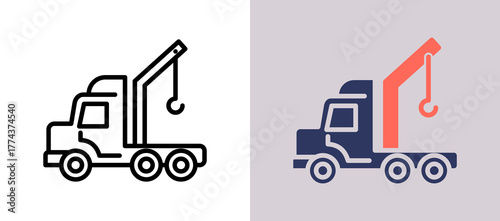 Tow Truck whitegrey icon