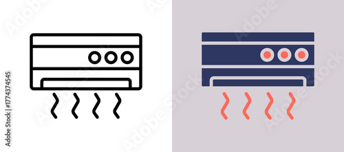 Air Conditioner whitegrey icon