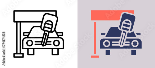 Car Rental whitegrey icon