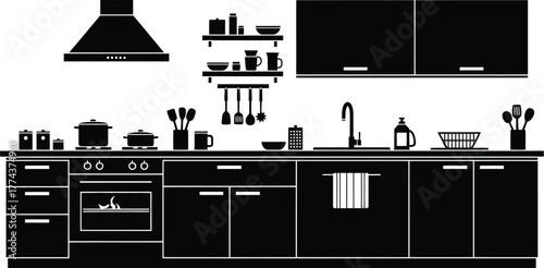Modern kitchen grill and sink, cupboard with stainless steel patio cooking setup