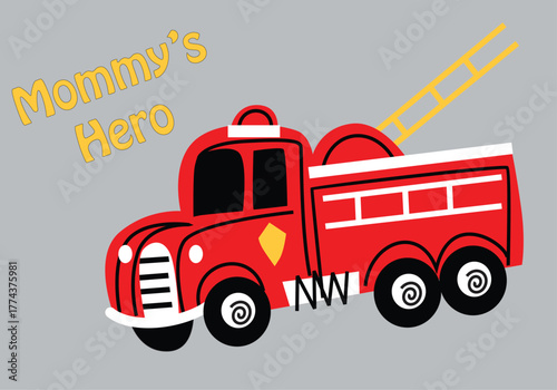 little fire bridge print design