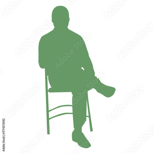 Man Silhouette Sitting
