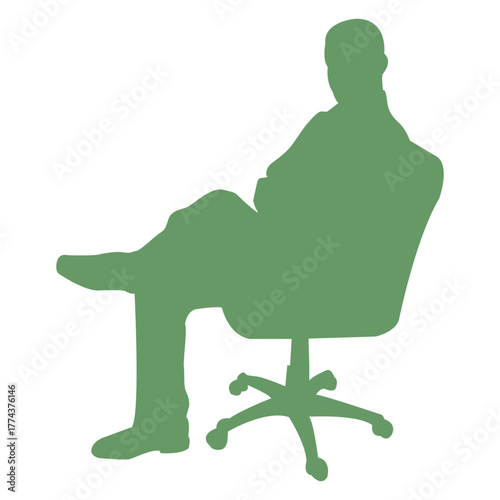 Man Sitting in Chair Silhouette