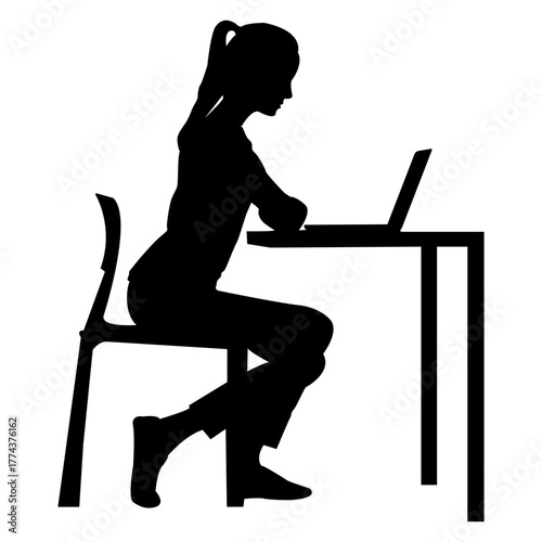 Woman at Computer