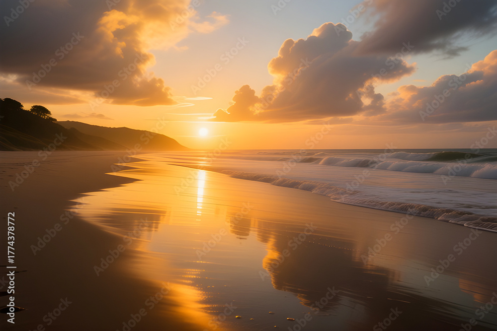 Obraz premium sunset over the sea