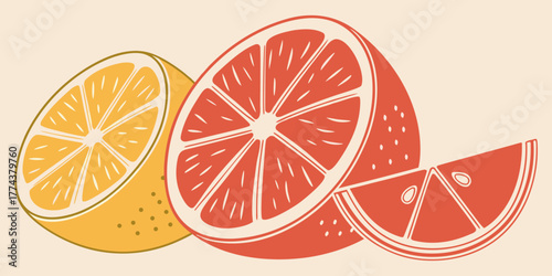 Juicy Orange Vector Set – Citrus Fruit Icons"