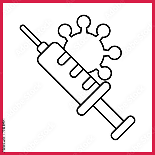 Vaccine icon desigbn