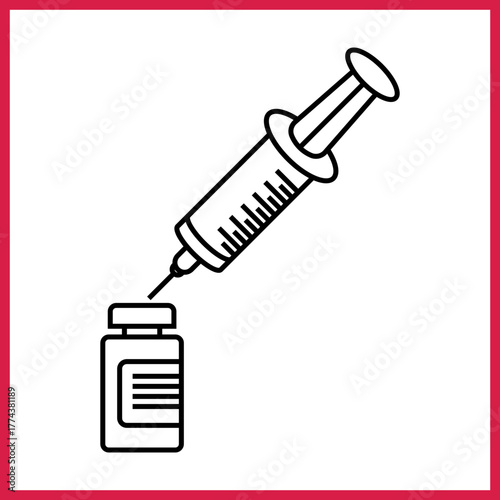 Vaccine Vial icon desigbn