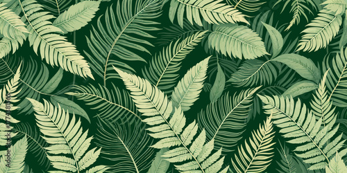 Lush tropical foliage brings a calming, natural vibe, perfect for sophisticated botanical patterns and designs with classic, timeless appeal for any project.