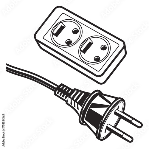 European power plug and socket