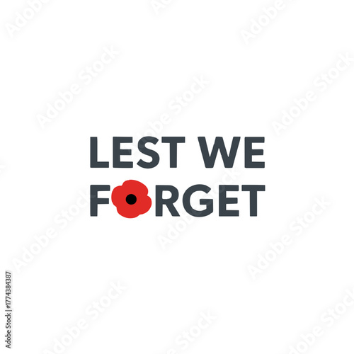 Lest We Forget Poppy Graphic
