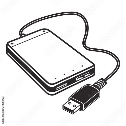 Power bank with usb cable