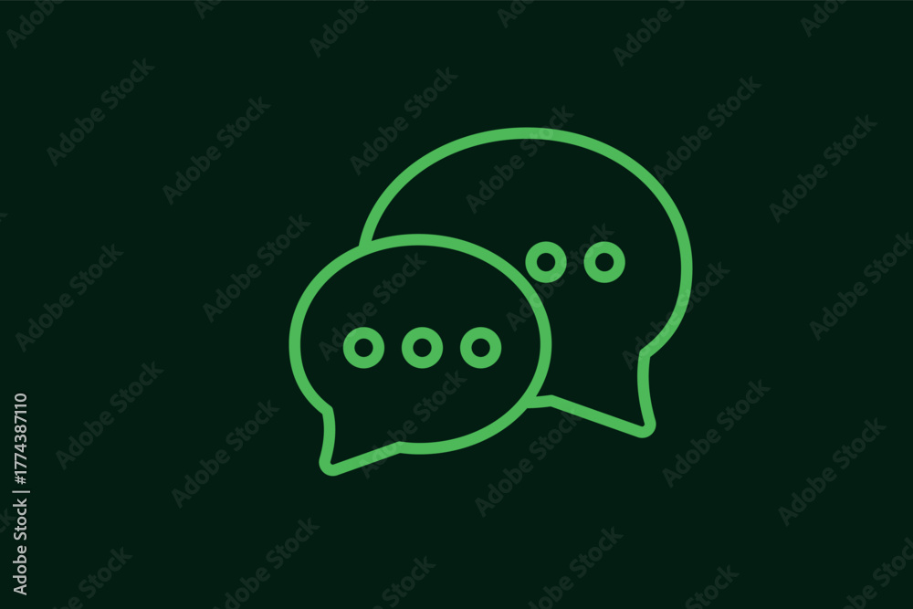 Obraz premium chatting bubble illustration in flat style design. Vector illustration. 