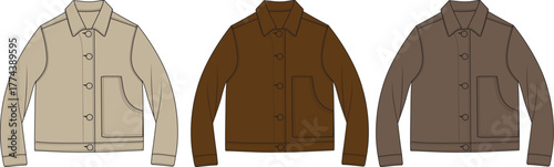 Variety of Denim Jackets A Trio of Colors for Style and Versatility, Fashion Apparel