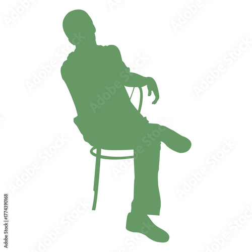Man Sitting Silhouette