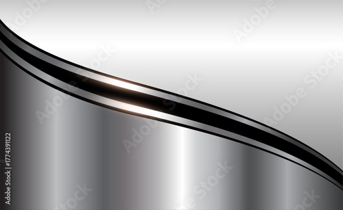 Silver gray metal background with silver shiny metallic texture.