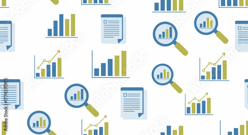 Data analysis and business growth visualization with charts and graphs.