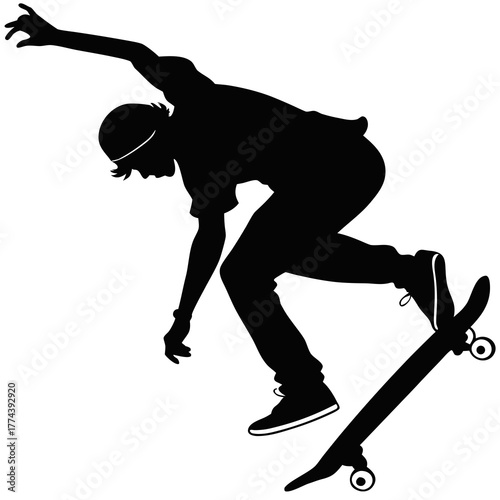 skater on a skateboard jumping