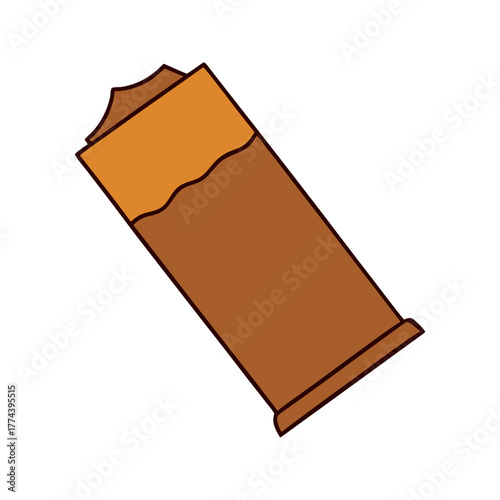 A chocolate candy on transparent background