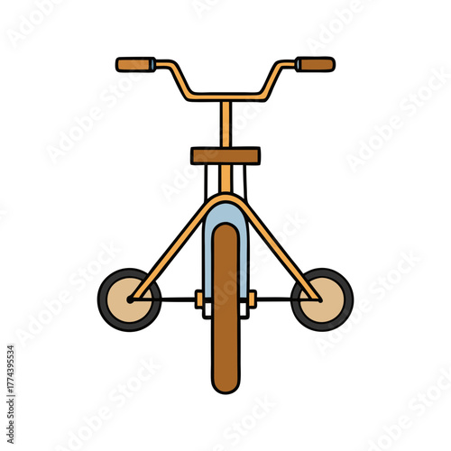 A tricycle design on transparent background