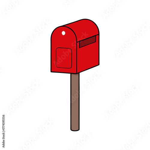 A simple red box on transparent background