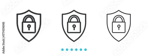 Security Protection icon. Thin line icon vector