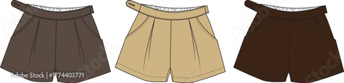 Stylish Shorts Collection Versatile Apparel in Brown, Beige, and Dark Brown Colors for Trendy Fashion