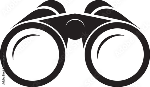 binoculars icon signifying vision and exploration on a white backdrop
