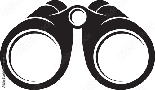 binoculars silhouette offering clear vision for observation and exploration