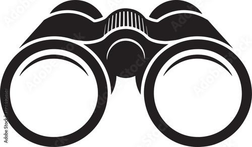 binoculars symbol for vision exploration and discovery icon Black silhouette
