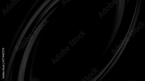 A black portal circle ring rotating in black background. Motionless black portal ring