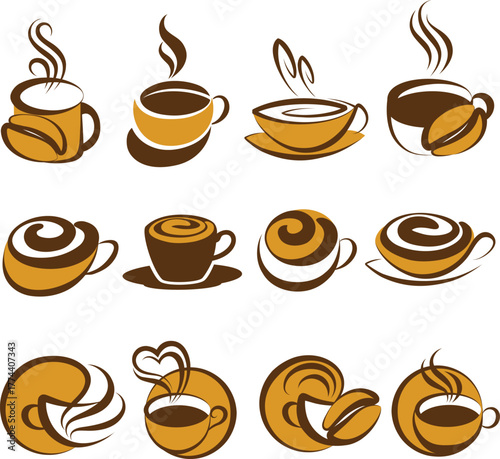 Coffee logo and icon illustration vector art
